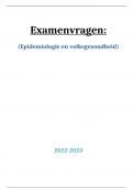 Samenvatting & uitwerking van alle oude examenvragen van het volledige vak Epidemiologie en volksgezondheid (19/20)