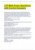 LTP Math Exam Questions with Correct Answers 