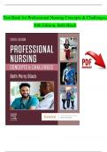 TEST BANK For Professional Nursing Concepts & Challenges, 9th Edition, Beth Black | Complete Chapter's 1 - 16 | 100 % Verified