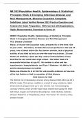 NR 503 Population Health, Epidemiology & Statistical Principles Week 4 Emerging Infectious Disease and Risk Management, Disease Causation Complete Solutions Latest Verified Review 2023 Practice Questions and Answers for Exam Preparation, 100% Correct with