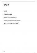 ocr GCSE Classical Greek J292-05 June2023 Mark Scheme.