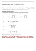 Portage Learning Math 110 Module 8 Exam