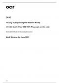 ocr GCSE History A (Explaining the Modern World) J410/05 June2023 Question Paper and Mark Scheme.