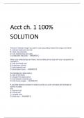 Acct ch. 1 100% SOLUTION 