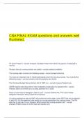  CNA FINAL EXAM questions and answers well illustrated.