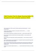     CNA Practice Test for Basic Nursing Skills (70 Questions) with complete solutions 2023.