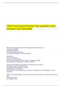   CNA Final Exam/Practice Test questions and answers well illustrated.