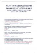 ATI RN COMMUNITY HEALTH RETAKE ACTUAL EXAM ALL 70 QUESTIONS AND CORRECT DETAILED ANSWERS WITH RATIONALES (VERIFIED ANSWERS) |ALREADY GRADED A+     