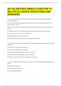 AP US HISTORY AMSCO CHAPTER 13 MULTIPLE CHOICE QUESTIONS AND ANSWERS