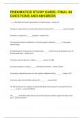 PNEUMATICS STUDY GUIDE- FINAL |68 QUESTIONS AND ANSWERS