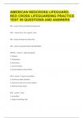 AMERICAN REDCROSS LIFEGUARD, RED CROSS LIFEGUARDING PRACTICE TEST| 59 QUESTIONS AND ANSWERS