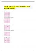 ACLS-PRETEST| 60 QUESTIONS AND ANSWERS 2023.