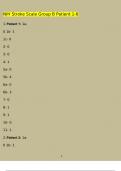 APEX NIH Stroke Scale Group B Patient 1-6 Questions and Answers Latest (2023 / 2024) (Verified Answers)