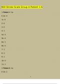 NIH Stroke Scale Group A Patient 1-6 Questions and Answers Latest (2023 / 2024) (Verified Answers)