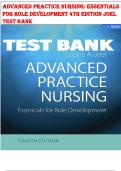 ADVANCED PRACTICE NURSING: ESSENTIALS  FOR ROLE DEVELOPMENT 4TH EDITION JOEL (	‎9780803660441) TEST BANK