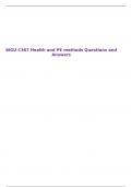 WGU C367 Health and PE methods Questions and Answers