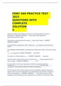 FDNY G60 PRACTICE TEST 2023 QUESTIONS WITH COMPLETE SOLUTIONS