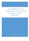 HESI PHARMACOLOGY VERSION 1&2 ACTUAL EXAM (I SCORED 1362!!!)  RNSTOR