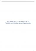 NSG 3007 Final Exam / NSG3007 Final Exam (Latest): Foundations of Professional Nursing: South University |100% Correct Answers, Download to Score A|