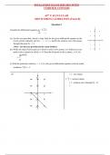 FINAL EXIST EXAM 2023-2024 WITH VERIFIED ANSWERS  AP® CALCULUS AB  2010 SCORING GUIDELINES (Form B)    Question 5  Consider the differential equation dy = x + 1.  	dx	y (a)	On the axes provided, sketch a slope field for the given differential equation at 