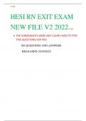 HESI RN EXIT EXAM NEW FILE V2 2022  THE SCREENSHOTS WERE NOT CLEAR I HAD TO TYPE THIS QUESTIONS FOR YOU 160 QUESTIONS AND ANSWERS RELEASED 22/9/2022