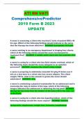 ATI RN VATI ComprehensivePredictor 2019 Form B 2023 UPDATE A nurse is assessing a client who received 2 units of packed RBCs 48 hrs ago. Which of the following findings should indicate to the nurse that the therapy has been effective? ANSWER hemoglobin 14