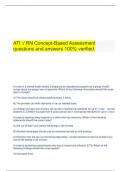  ATI :/ RN Concept-Based Assessment questions and answers 100% verified.