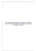 Test bank Pharmacotherapeutics for Advanced Practice Nurse Prescribers 5th Edition Woo Robinson Test Bank - All Chapters (1-55) | A+ ULTIMATE GUIDE 2023