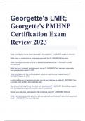 Georgette's LMR;  Georgette's PMHNP  Certification Exam  Review 2023