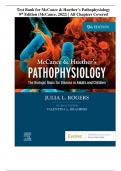 Test Bank for McCance & Huether’s Pathophysiology 9th Edition (McCance, 2022) | All Chapters Covered