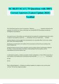 NC BLET SCAT | 75 Questions with 100% Correct Answers | Latest Update 2024 | Verified The United States Supreme Court has imposed an "Objective ___________" standard to determine the propriety of an officers use of force, which takes into considerat