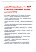 Alpha Phi Alpha Pretest For IMDP Exam Questions & Answers Latest  Update