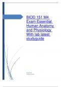 BIOD 151 M4 Exam Essential Human Anatomy and Physiology With lab latest studyguide