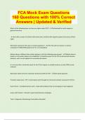 FCA Mock Exam Questions 160 Questions with 100% Correct Answers | Updated & Verified