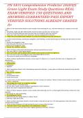 PN VATI Comprehensive Predictor 2020 Green Light Exam Study Questions REAL EXAM VERIFIED 150 QUESTIONS AND ANSWERS GUARANTEED PASS EXPERT VERIFIED SOLUTIONS ALREADY GRADED A+ 