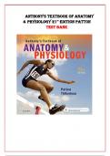 Anthony’s textbook of AnAtomy & Physiology 21ST Edition Patton Test Bank