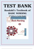 Rosdahl's Textbook of Basic Nursing 12th Edition Test Bank