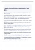 The Ultimate Practice NBE Arts Exam 2023 Questions and Answers