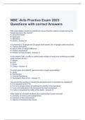 NBE -Arts Practice Exam 2023 Questions with correct Answers