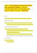 WGU C492 Peripheral Vascular System and Lymphatic System - Physical Assessment Practice Test Questions and answers, 100% Accurate. VERIFIED 2024