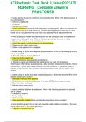 ATI Pediatric Test Bank 2, latest 2023ATI NURSING : Complete answers PROCTORED a nurse is planning to care for a child who has severe diarrhea. Which of the following actions is the nurse's priority? A. Introduce a regular diet B. Rehydrate C. Maintain f