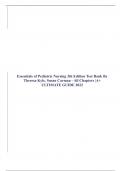 Essentials of Pediatric Nursing 3th Edition Test Bank By Theresa Kyle, Susan Carman - All Chapters |A+ ULTIMATE GUIDE 2023