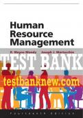 Test Bank For Human Resource Management 14th Edition All Chapters - 9780135879993