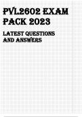 PVL2602 EXAM PACK.