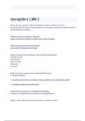 Georgette's LMR PMHNP Certification Exam Review, Latest Update 2023 ( A+ GRADED 100% VERIFIED).