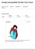 Portage Learning BIOD 152 Lab 3 Exam Correctly Answered Latest Update  Graded A+