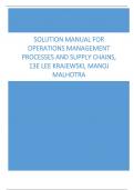 Solution Manual for Operations Management Processes and Supply Chains, 13e Lee Krajewski, Manoj Malhotra