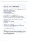 CMN 161 FINAL EXAM 2023