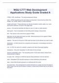  WGU C777 Web Development Applications Study Guide Graded A