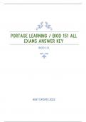 BIOD 151 PORTAGE LEARNING ALL EXAMS ANSWER KEY EXAM | Q&A (GRADED A+) | BEST 2023